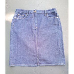 J Crew Indigo Denim Blue Jean Skirt Size 31 / 12